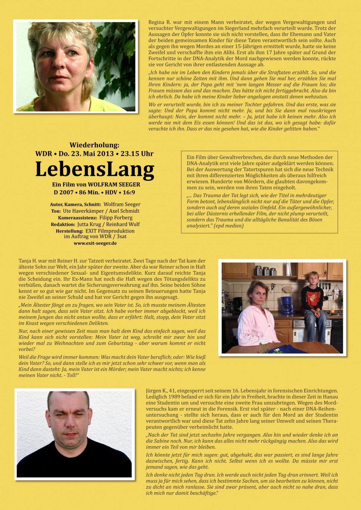 Flyer LebensLang WDR Wiederholung 23.5.2013